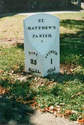 Ipswich Historic Lettering: Milepost 5