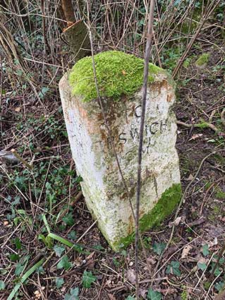 Ipswich Historic Lettering: Milestone Old Norch Rd 1