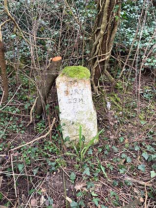 Ipswich Historic Lettering: Milestone Old Norch Rd