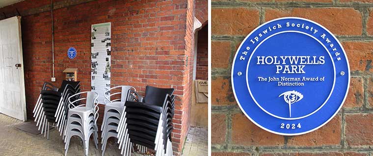 Ipswich Historic Lettering: Holywells John Norman Award plaque
