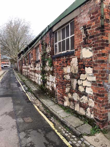 Ipswich Historic Lettering: Pleasant Row wall 4