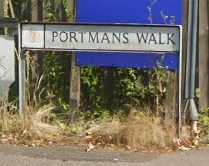 Ipswich Historic Lettering: Portmans Walk sign
