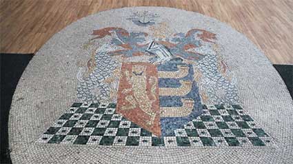 Ipswich Historic Lettering: Post Office floor crest