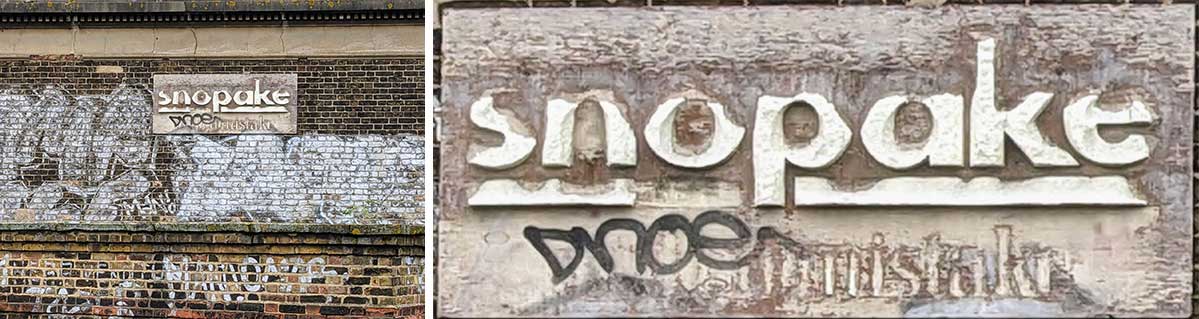 Ipswich Historic Lettering: Loughboough Junction Snopake advert