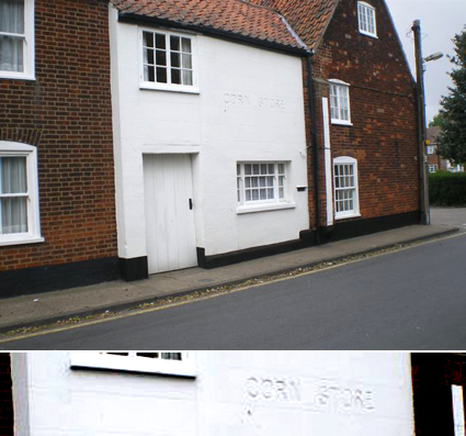 Ipswich Historic Lettering: Southwold Corn Store