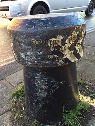 Ipswich Historic Lettering: Maritime Ipswich bollards, Fore Hamlet