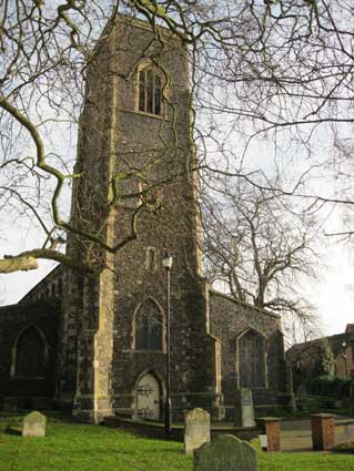 Ipswich Historic Letering: St Clements tower 1