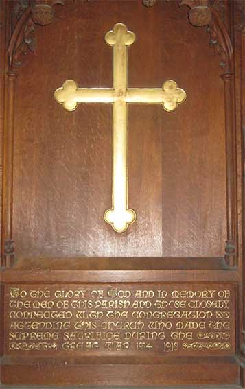 Ipswich Historic Letering: St Clements reredos 2