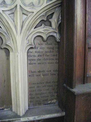 Ipswich Historic Letering: St Clements reredos 1