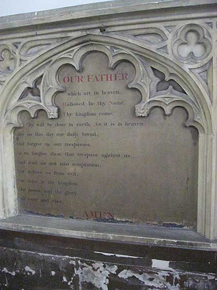 Ipswich Historic Letering: St Clements reredos 5