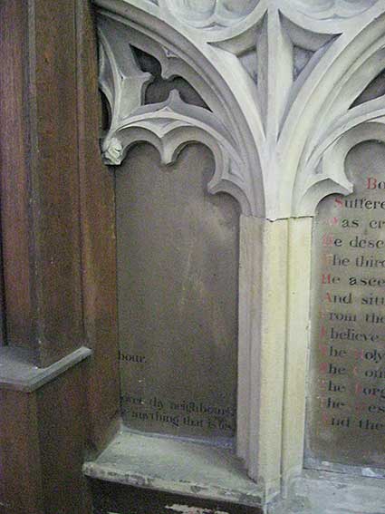 Ipswich Historic Letering: St Clements reredos 6