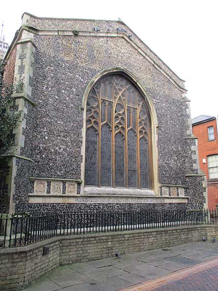 Ipswich Historic Lettering: St Lawrence east end wall lettering