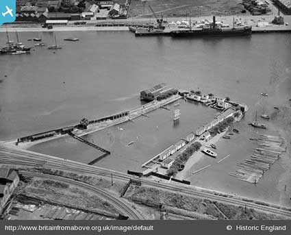 Ipswich Historic Lettering: Stoke Bathing Place aerial