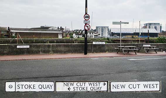 Ipswich Historic Lettering: Stoke Quay signs