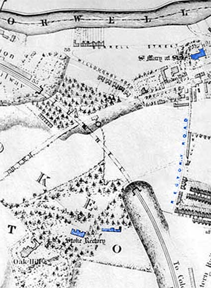 Ipswich Historic Lettering: St Mary-At-Stoke rectory map 1867