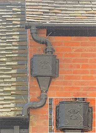 Ipswich Historic Lettering: Thoroughfare rain hopper