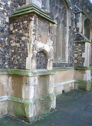 Ipswich Historic Lettering:  T Rush buttress 6