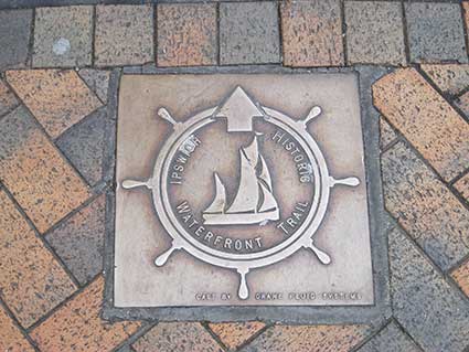 Ipswich Historic Lettering: Waterfront Trail plaque