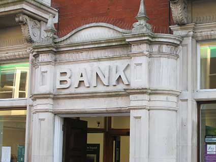 Ipswich Historic Lettering: Woodbridge Bank 2